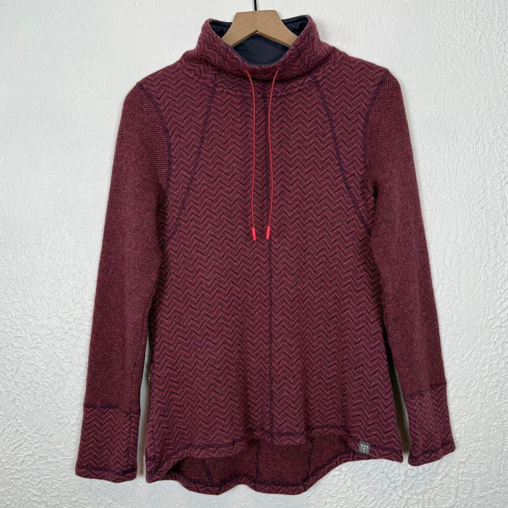 Title Nine Wool Blend Funnel Neck Tunic Pullover Sweater Size Medium